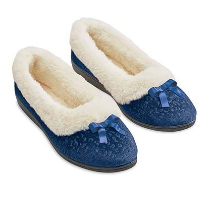 View product details for Velour & Plush Lined Slippers