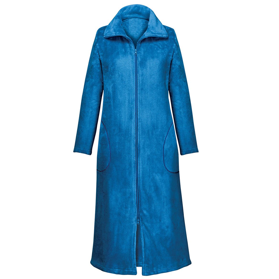 Cozy Plush Zip-Front Robe