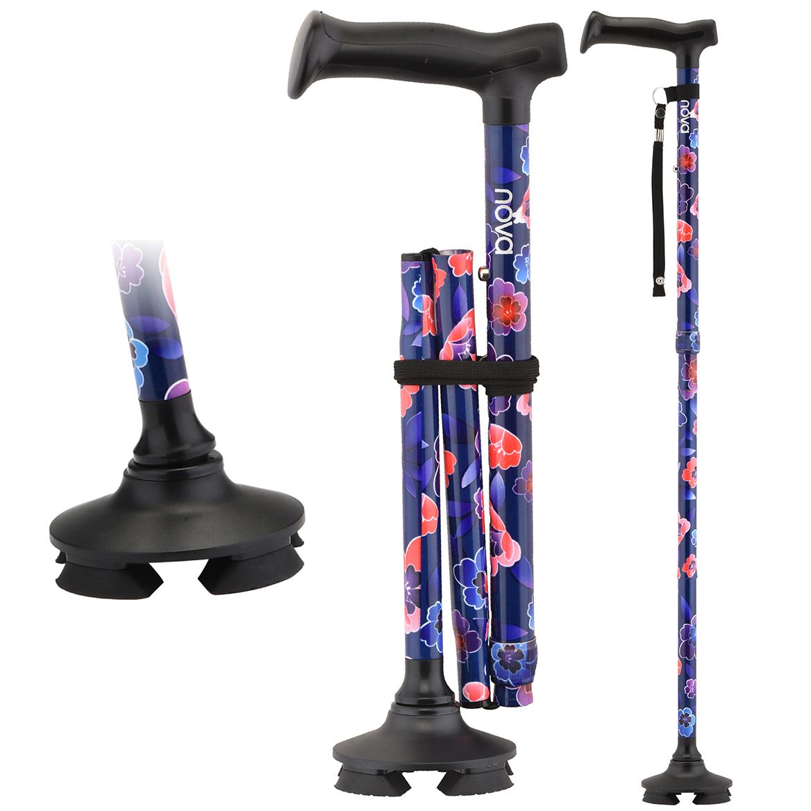 Folding Cane with Pivot Tip