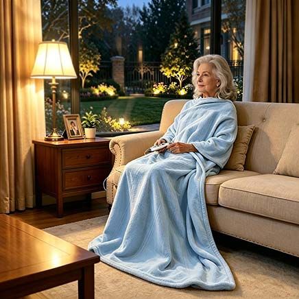 View product details for Digital Comfort Fleece Heated Throw By OakRidge™