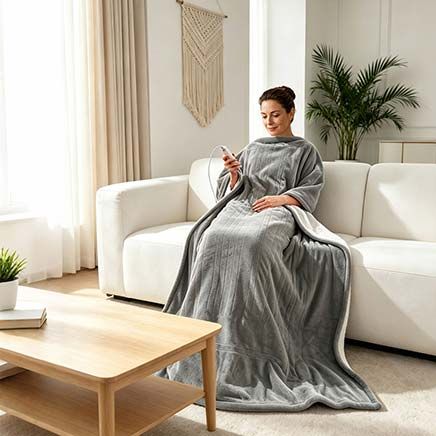 View product details for Ultra-Soft Plush Sherpa Digital Heated Throw By OakRidge™
