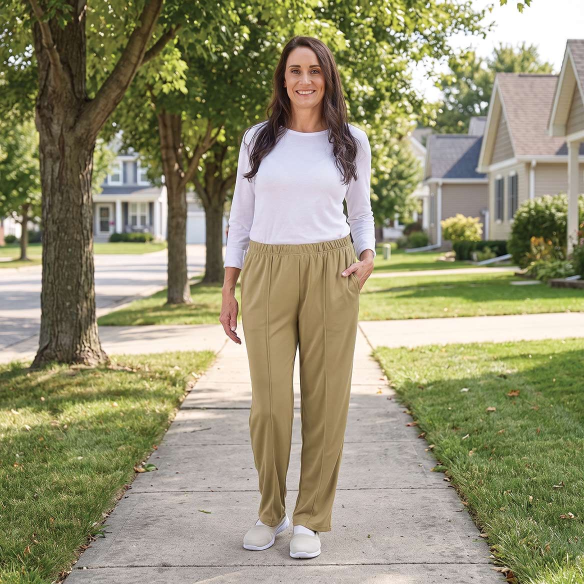 Women's Creased Ponte Pull-On Pants