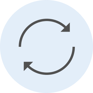 circular arrows representing flexibility