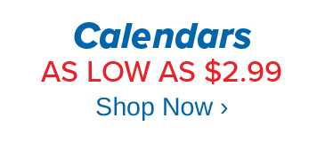 Calendars as low as $2.99