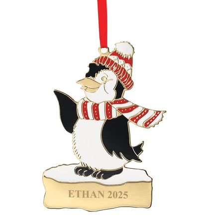 Personalized Penguin Christmas Ornament-310962