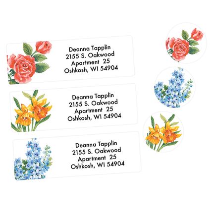 Floral Address Labels & Envelope Seals - 250-312894