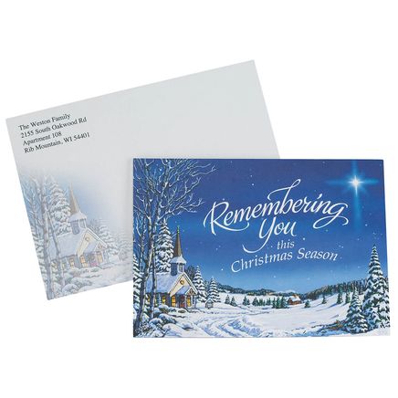 Personalized Remembering You Christmas Card Set of 20-318326