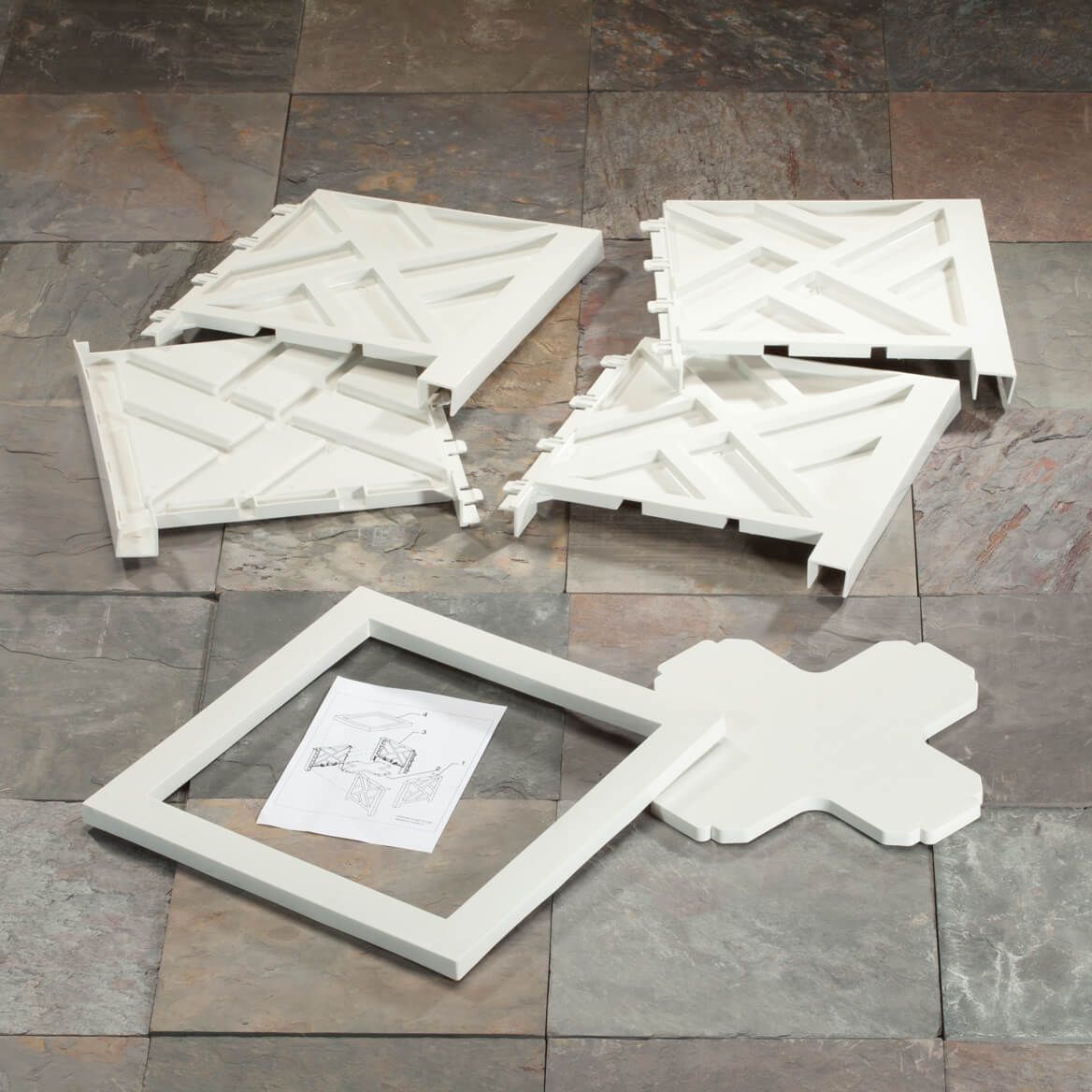 White Chippendale Planter