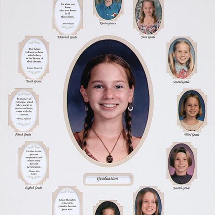 School Years Collage Frame - Beige-334005