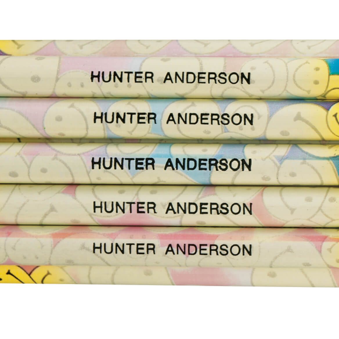 Personalized Happy Face Pencils, Set of 12-335691