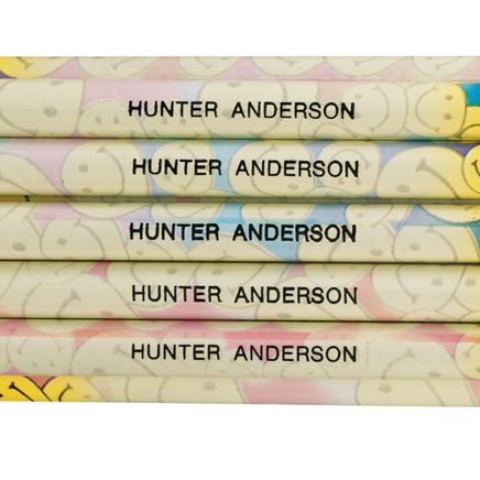 Personalized Happy Face Pencils, Set of 12-335691