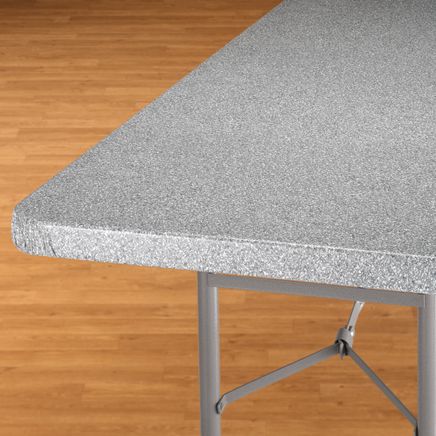 Granite Vinyl Elasticized Banquet Table Cover-344618