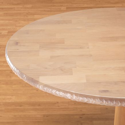 Clear Vinyl Elasticized Table Cover-344625