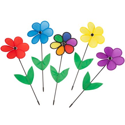 Colorful Flower Spinners Set of 5-348053