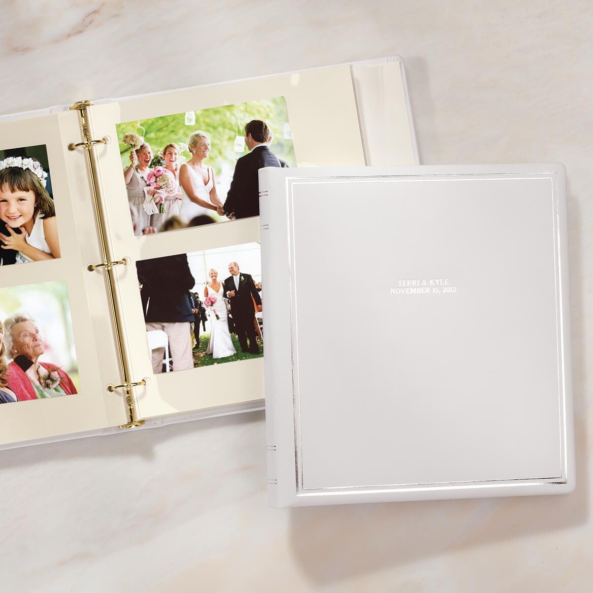 Personalized Ultimate Wedding Leather 3-Ring Album-348138