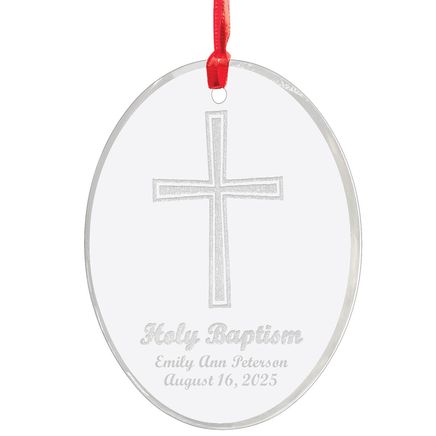 Personalized Glass Baptism Ornament-349931