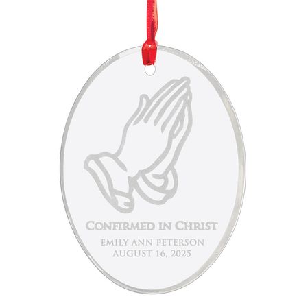 Personalized Glass Confirmation Ornament-349935