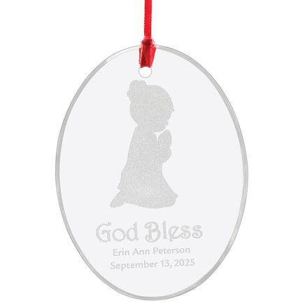 Personalized Glass Praying Child Ornament-349937