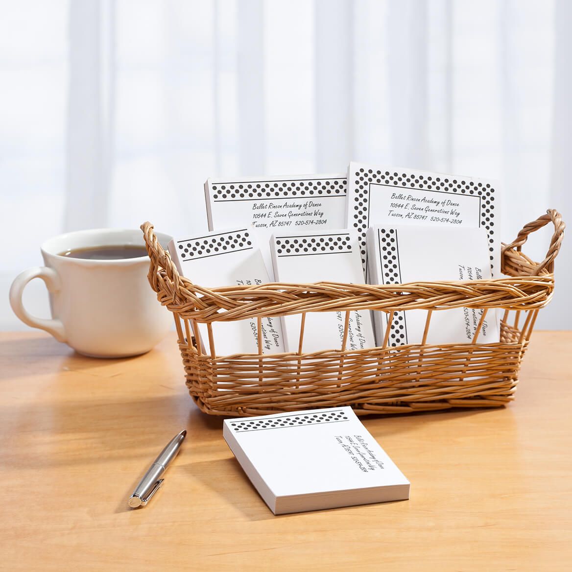 Personalized Polka Dots Business Basketful of Notepads-350384