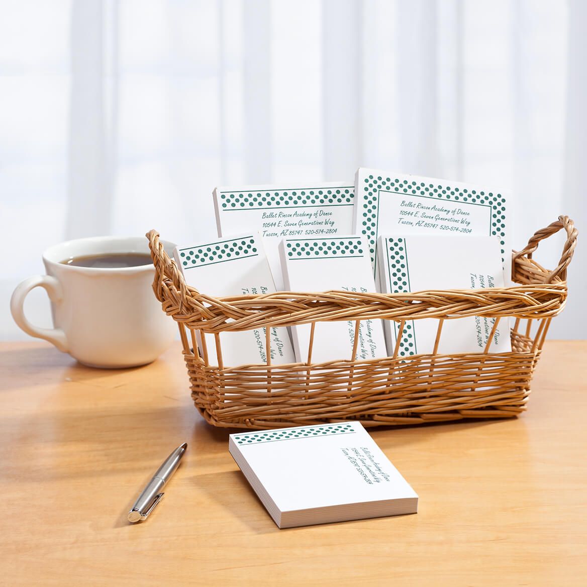 Personalized Polka Dots Business Basketful of Notepads-350384