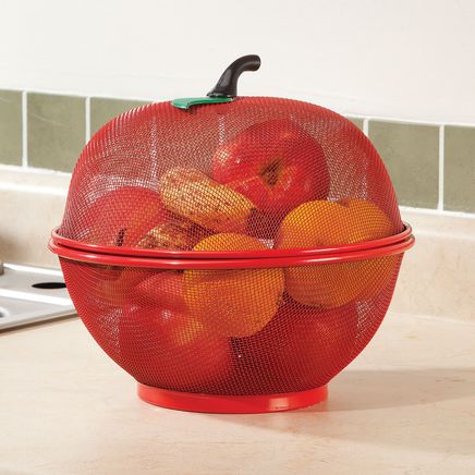 Apple-Shaped Mesh Basket-350435