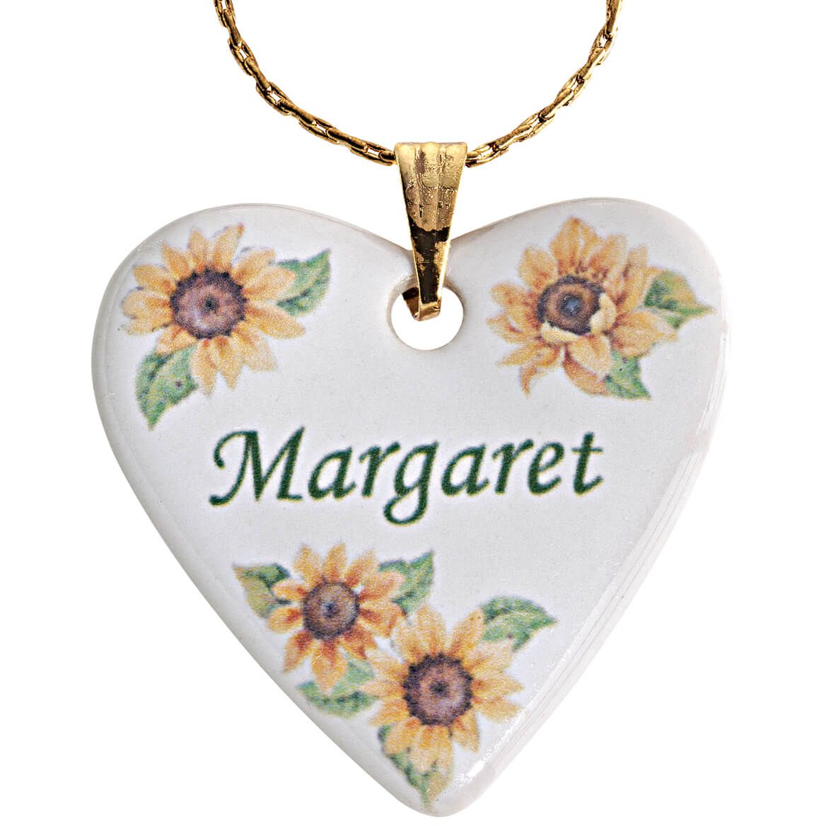 Personalized Porcelain Heart Necklace With Chain-351222