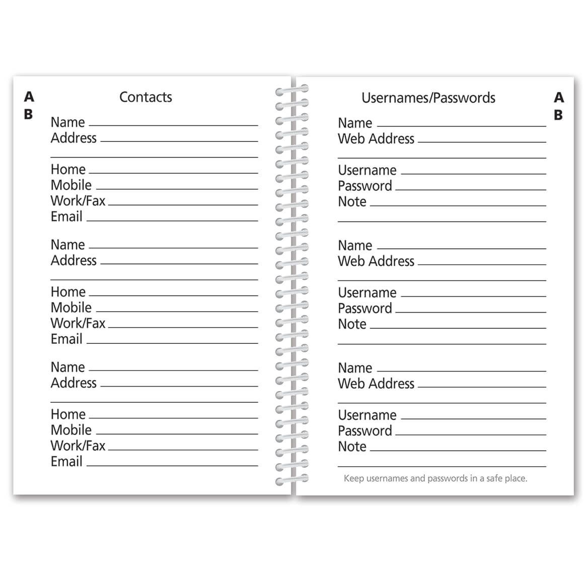 Large Print Address, Email & Password Book-352395