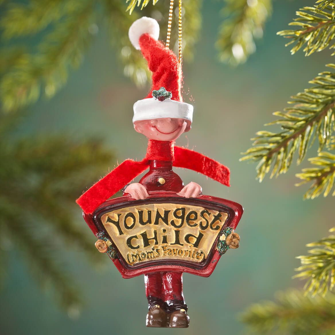 Mom's Favorite Youngest Child Ornament-353220