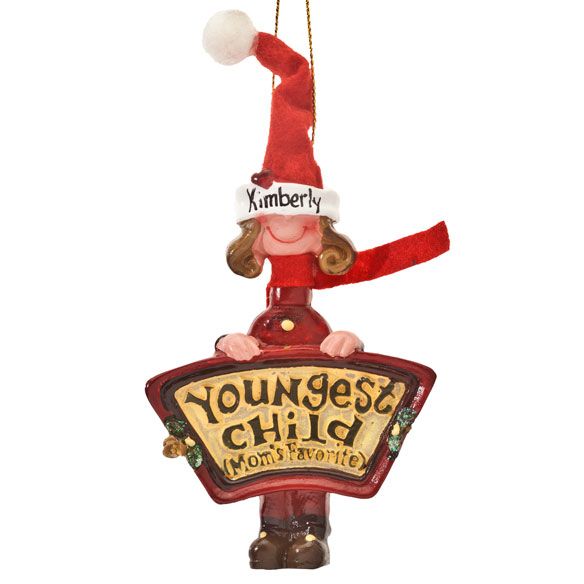 Mom's Favorite Youngest Child Ornament-353220