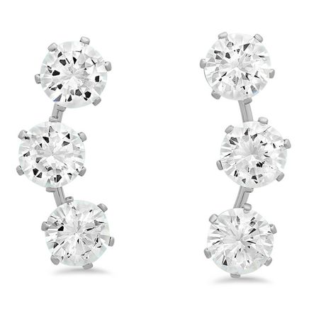 CZ Ear Climber Earrings-354150