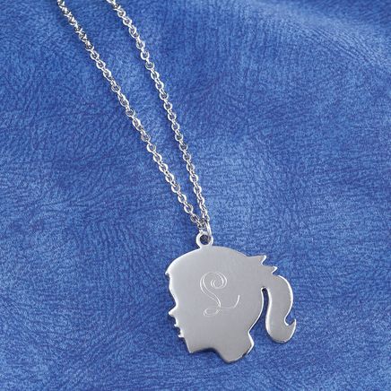 Personalized Silhouette Girl Necklace-354544