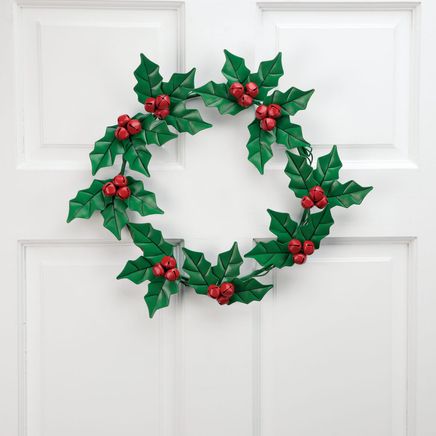 Holly and Berries Metal Wreath by Fox River Creations™-355882