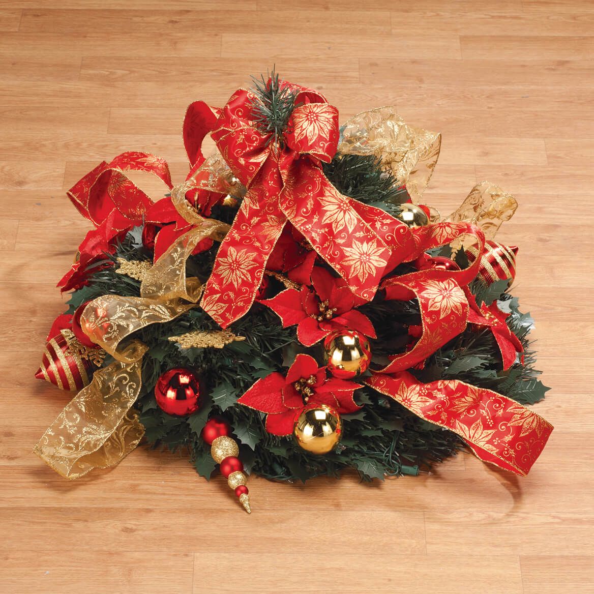 4' Red Poinsettia Pull-Up Tree by Holiday Peak™-356296