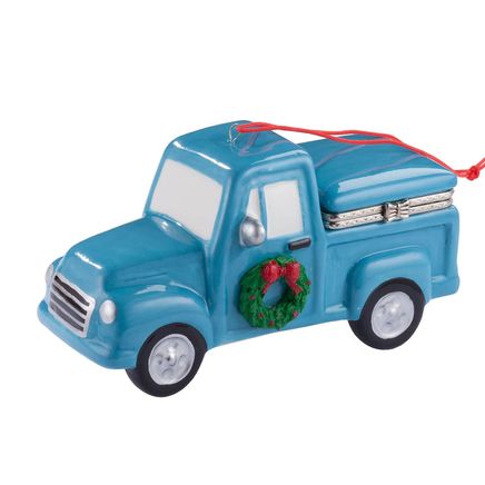 Vintage Truck with Tree Ornament Trinket Box-356327