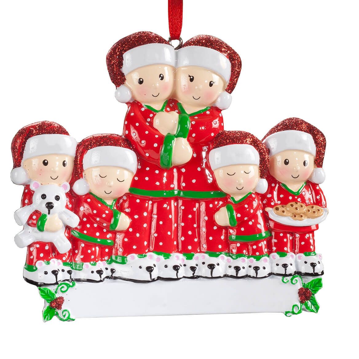Family of 6 in Pajamas Ornament-357577
