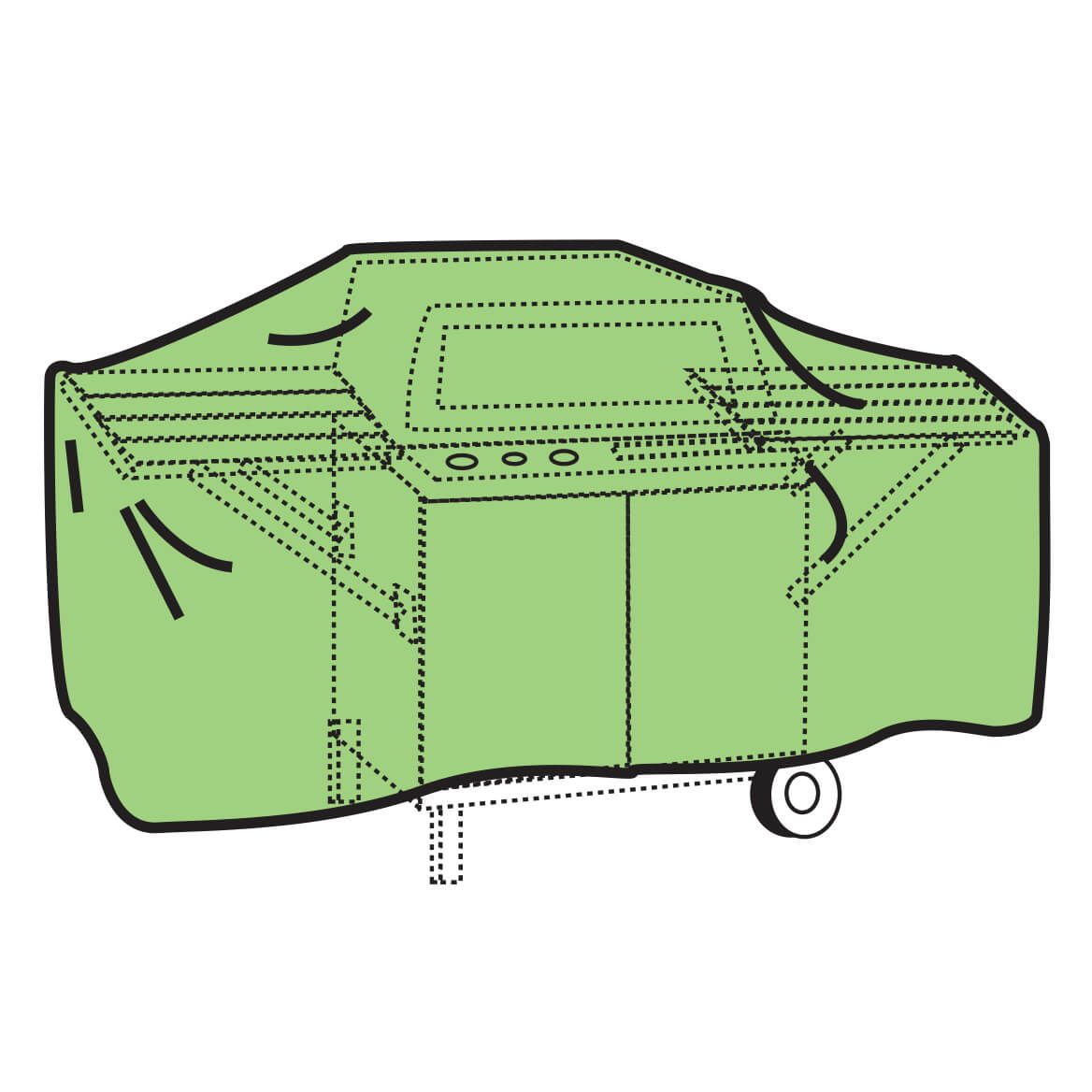 Wagon Grill Cover, 60"L x 42"H x 22"W-358357