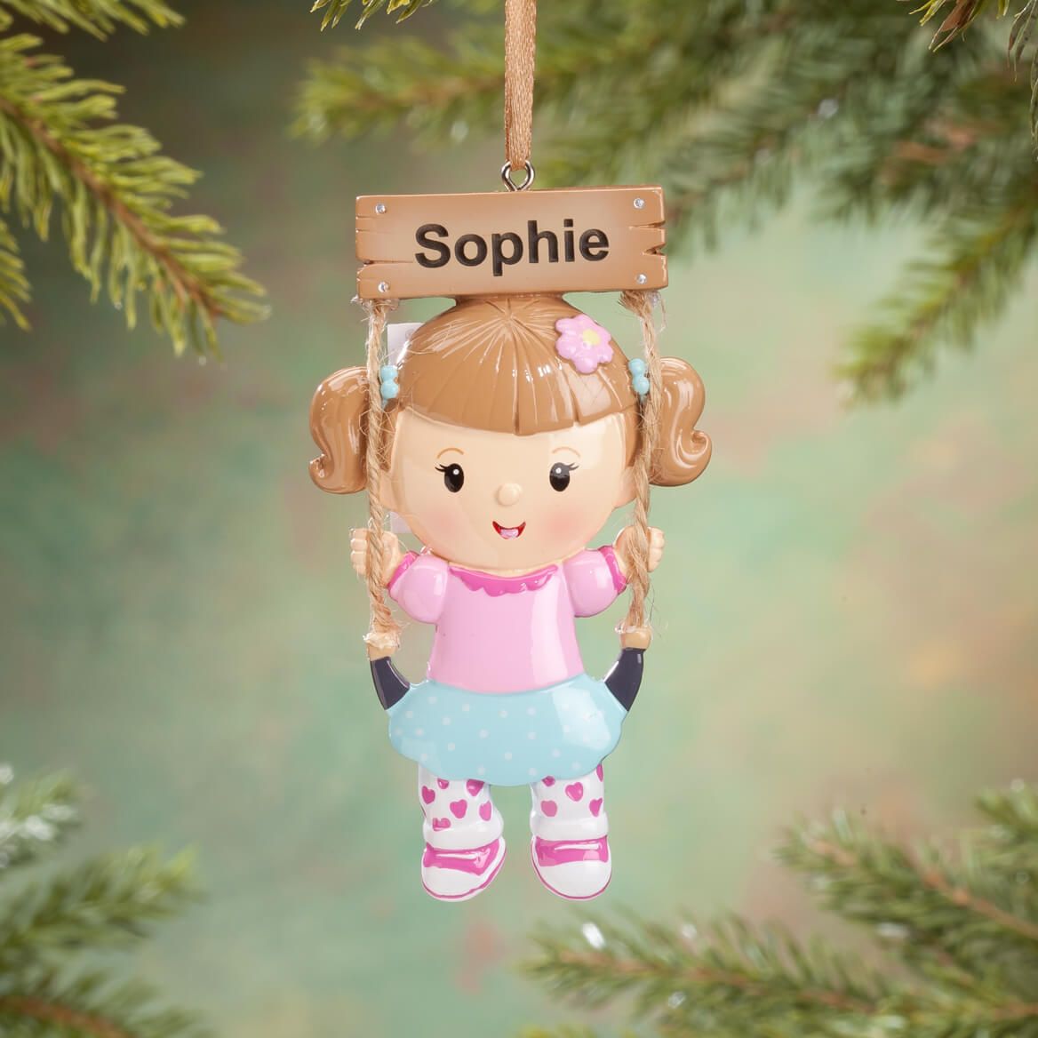 Personalized Child on Swing Ornament-360693