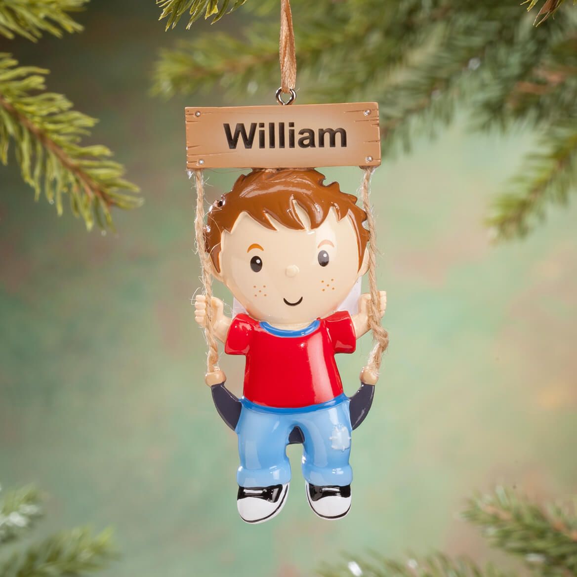 Personalized Child on Swing Ornament-360693