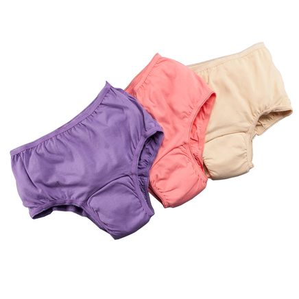 View product details for Women's 20 oz. Incontinence Briefs Assorted Colors, Set of 3