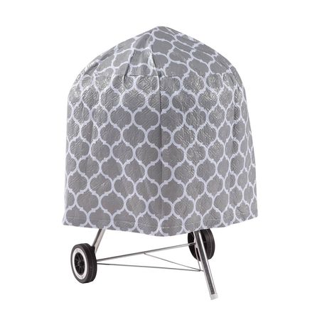 Trellis Pattern Quilted Kettle Style Grill Cover, 23"H x 27"-362888