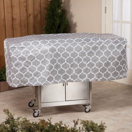 Trellis Pattern Quilted BBQ Grill Cover, 54"L x 18"H x 22"W-362889