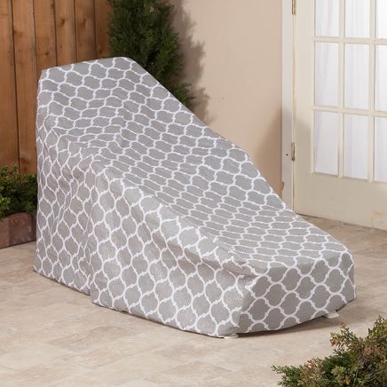Trellis Pattern Quilted Chaise Cover, 76" L x 33" H x 27" W-362892