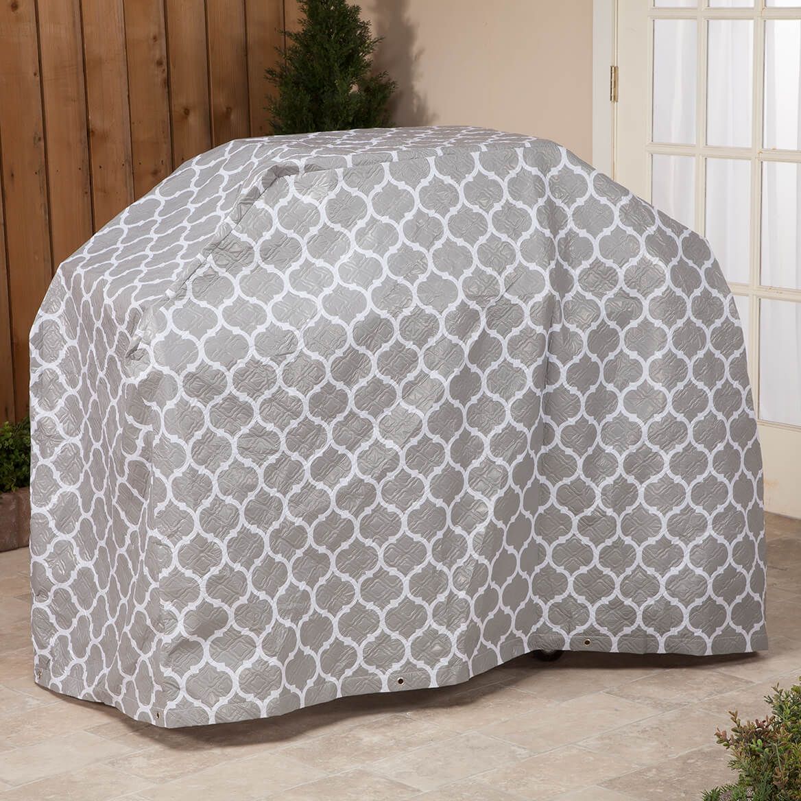 Trellis Pattern Quilted Wagon Grill Cover, 60"L x 42"H x 22"-362894