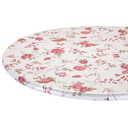 Rose Trellis Elasticized Vinyl Table Cover-363041