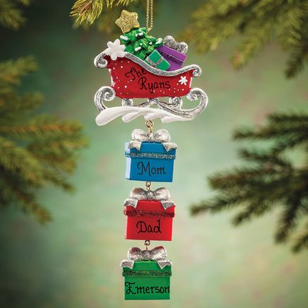 Sleigh and Gifts Dangle Ornament-364392