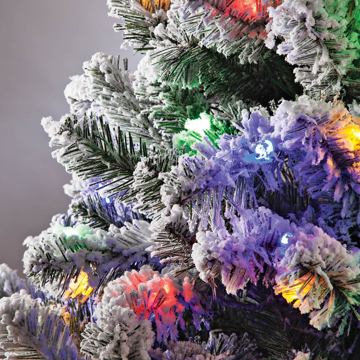 4' Color-Changing Flocked Tree Holiday Peak™     XL-364660