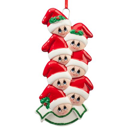Family in Stocking Caps Ornament, Family of 7-364868