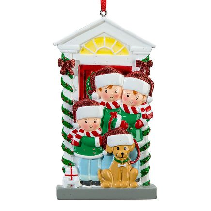Family and Dog Ornament, Family of 3-364963