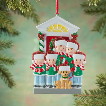 Family and Dog Ornament, Family of 5-364965