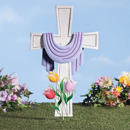 Metal Easter Cross Stake by Fox River Creations™-365860